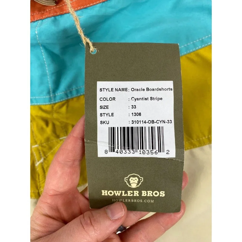 HOWLER BROS 'Oracle Boardshorts' Mens Swim Trunks Surf Beach - Size 33,